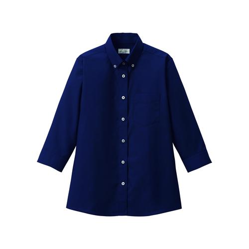 レディス七分袖ブラウスFB4045Lネイビー15号