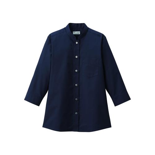 レディス七分袖ブラウスFB4047Lネイビー17号