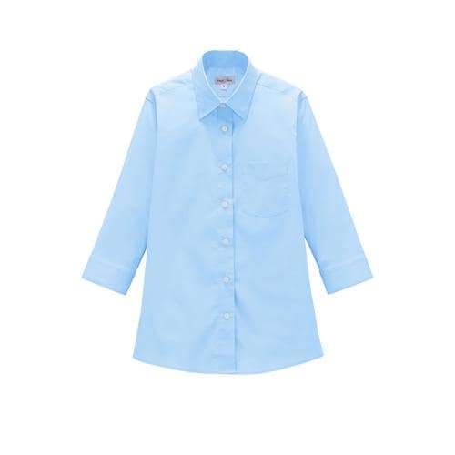 レディス七分袖ブラウスFB4049Lサックス11号