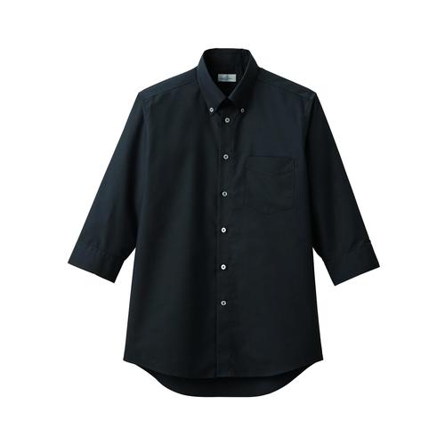 メンズ七分袖シャツFB5050MブラックLL