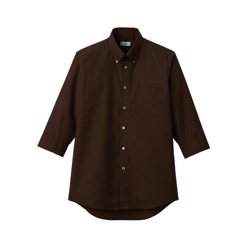 メンズ七分袖シャツFB5050MブラウンLL