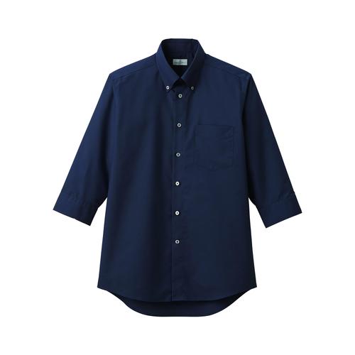 メンズ七分袖シャツFB5050MネイビーS