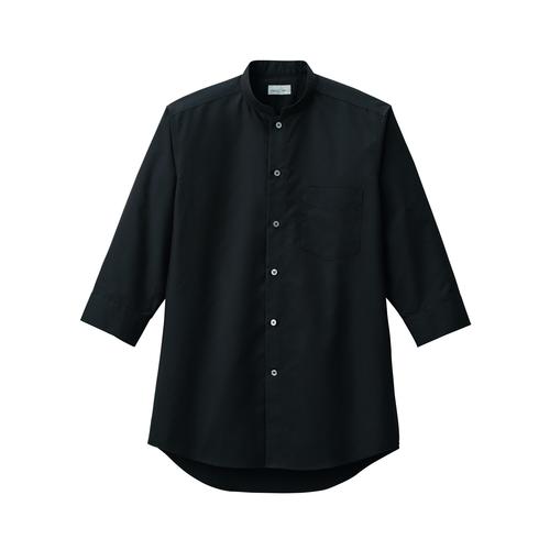 メンズ七分袖シャツFB5052MブラックL