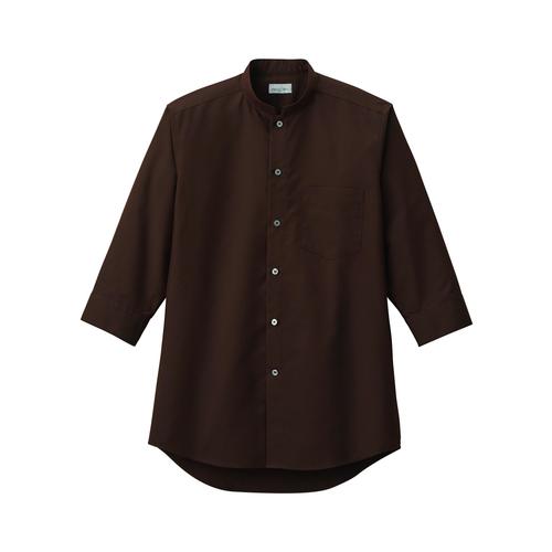 メンズ七分袖シャツFB5052MブラウンS