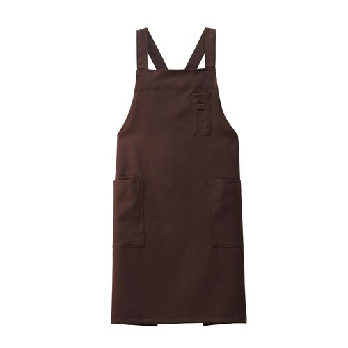 胸当てエプロンFK7185ブラウンF