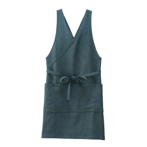 胸当てエプロンFK7188ブルーグレーF