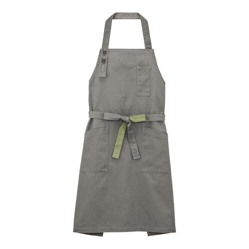 胸当てエプロンFK7193ブラウン×カーキF