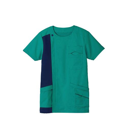 スクラブTB4503Uターコイズ×ネイビーL