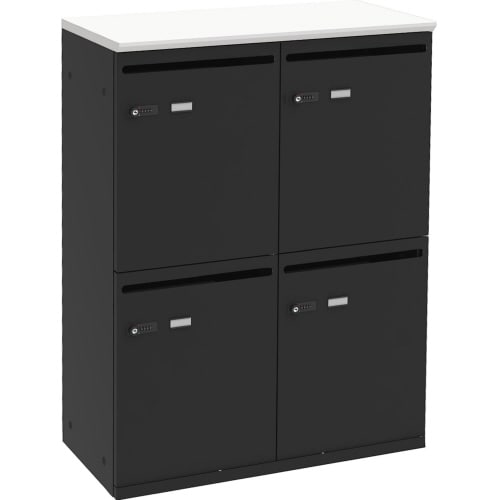 パーソナルロッカー4人用 ホワイト/ブラック