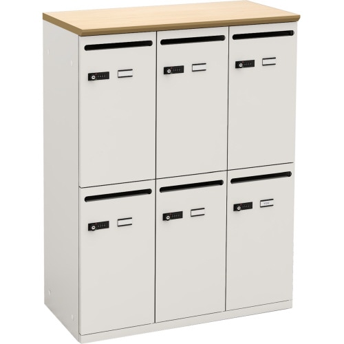 パーソナルロッカー6人用 ナチュラル/ホワイト