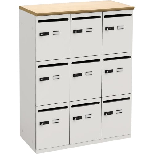 パーソナルロッカー9人用 ナチュラル/ホワイト