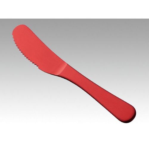 アルミ バタ−ナイフ レッド 12セット