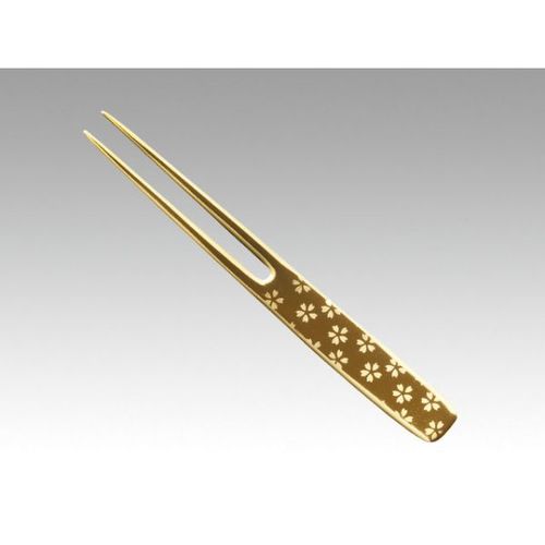 かんざしピックフォ−ク桜金メッキ6本 10セット