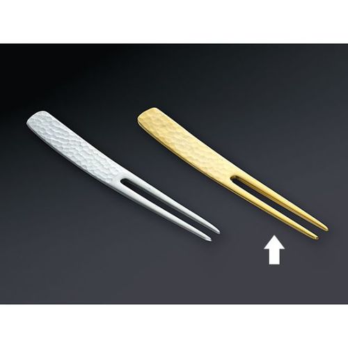 かんざし槌目ピックフォ−ク金メッキ6 10セット