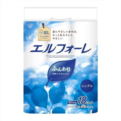 エルフォーレトイレットティシュー18Rシングル×4