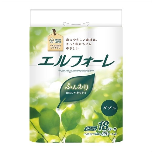 エルフォーレトイレットティシュー18Rダブル×4