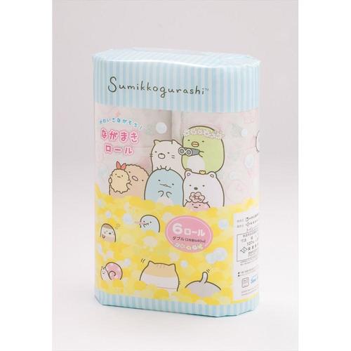 すみっコぐらし6ロールダブル2枚重ね40m×6