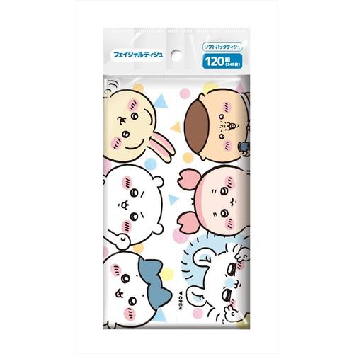 ちいかわフェイシャルソフトティシュ120組×10
