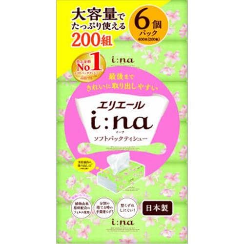 エリエールイーナティシューソフト200W6P×4