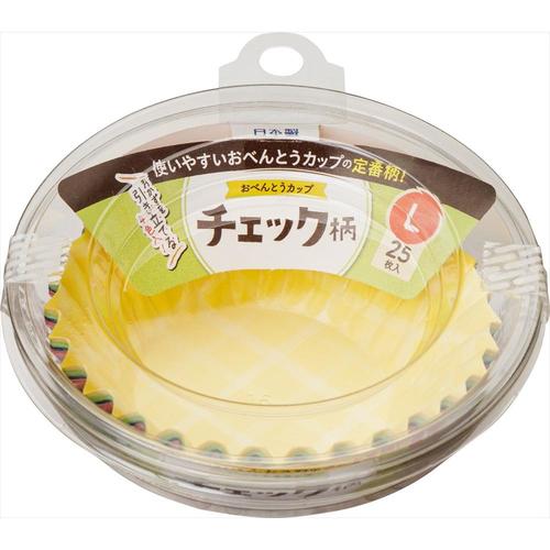 おべんとうカップチェック柄L4色25枚入×16