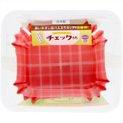 おべんとうカップチェック柄スクエア4色×16