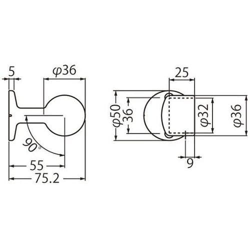 ABR−105ブラケット直止32径シルバ