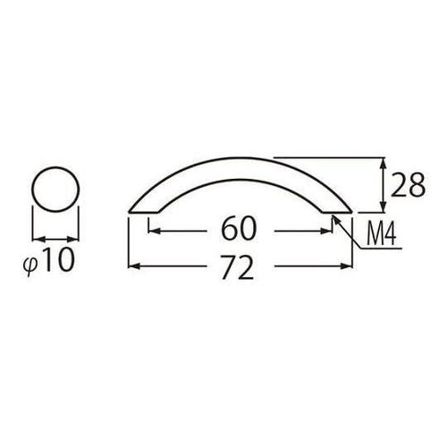 HB−69アーチハンドル小パールゴールド