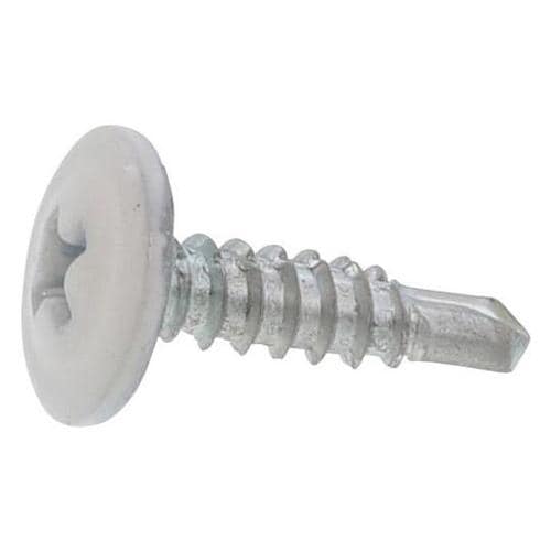 頭部ホワイト ピアスシンワッシャー 4×