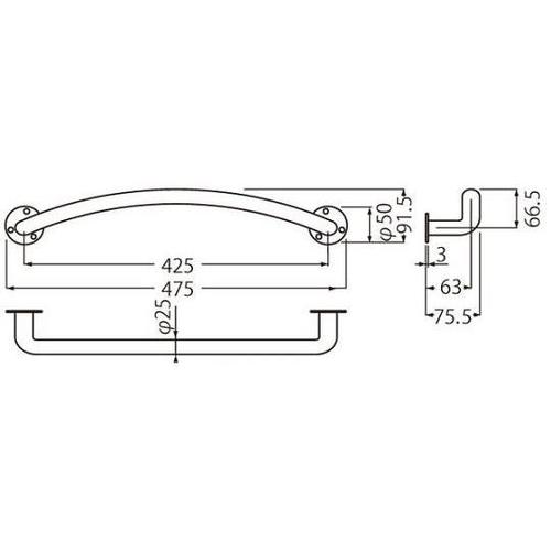 NO−808 R形丸棒ニギリバー鏡面