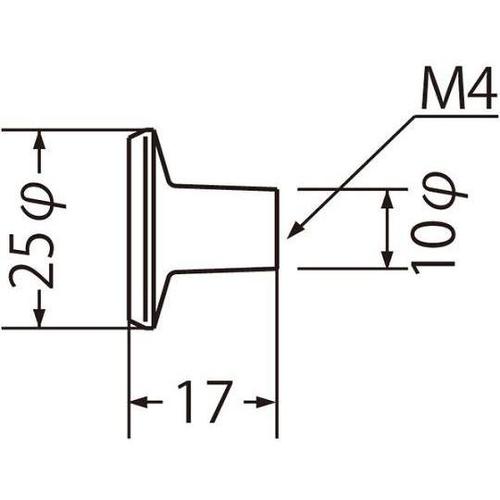 KZ−8 円月ツマミ小ホワイト