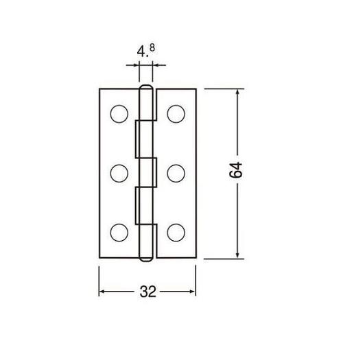 BF9薄口丁番64ミリユニクロ50枚