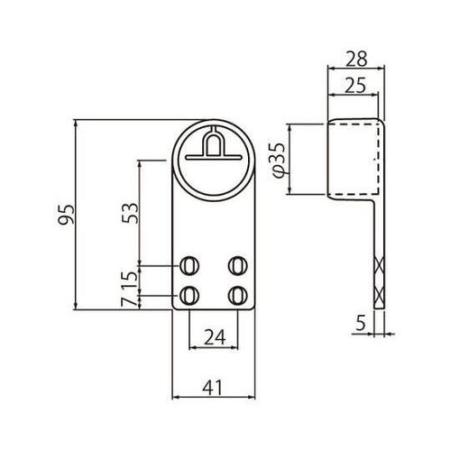 BR−681ブラケット止ロング35径AG