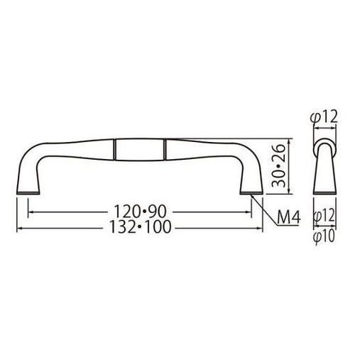 HB−81 クラフトハンドル120ミリ金