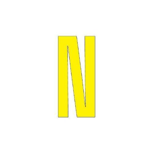 835−078Y アルファベットN 黄