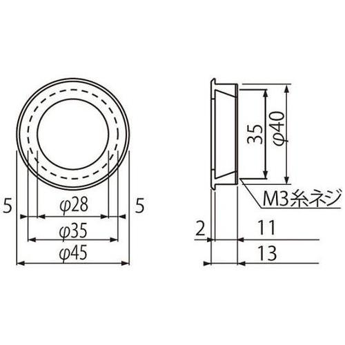 MB−7 ソリッド丸手掛45径純金