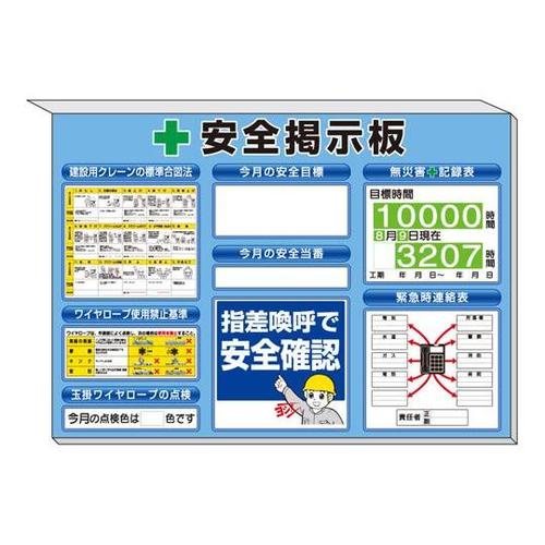 ミニ掲示板 クレーン合図法他入 青地 3