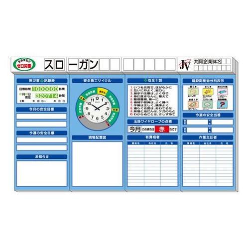 安全掲示板 (大) 箱屋根時計付 313