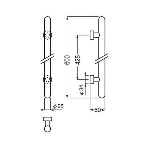 NO302G G型カプセル取手600金
