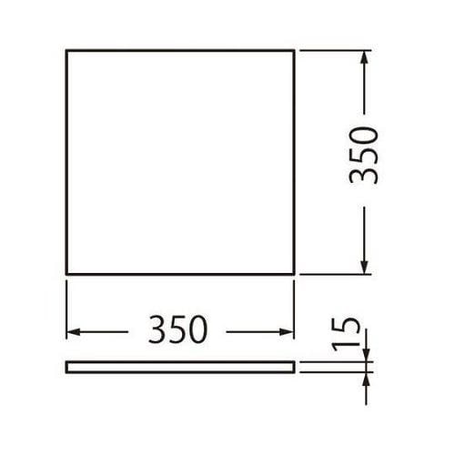 BR−15W 化粧板350×350L
