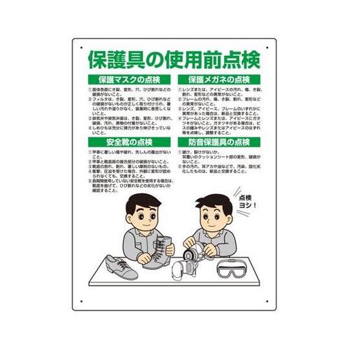 保護具関係標識 保護具の使用前点検 30