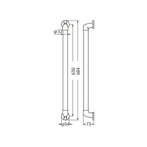 BR−546 丸棒手摺600ミリAG・M