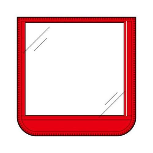 ポケット胸章(ワニ口タイプ) 赤 368