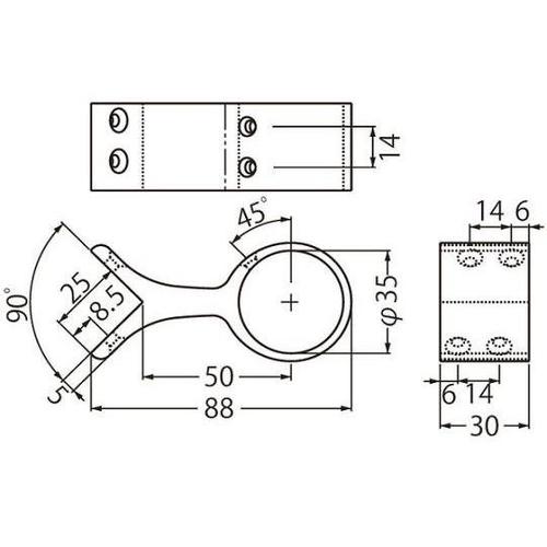 BR−84 異形ブラケット出隅通35径
