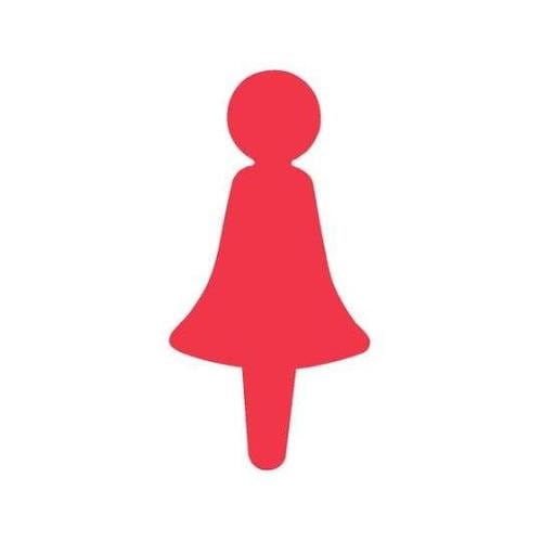 NAC3502 トイレマーク女赤