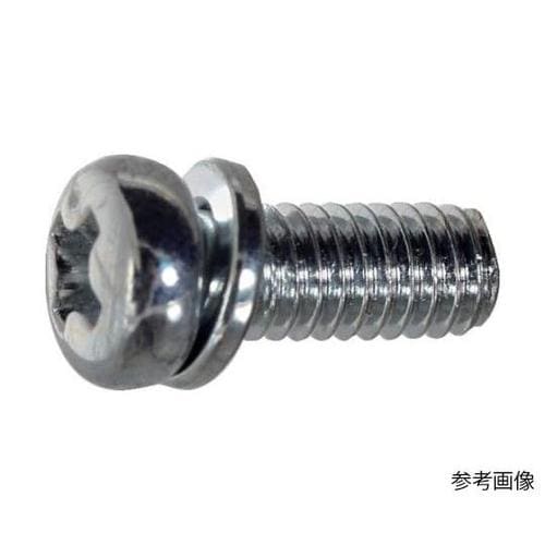 ナベ頭組込ねじ 三価白P=2 M4×12