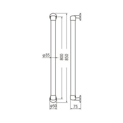 BR−514 丸棒手摺800ミリAG/M
