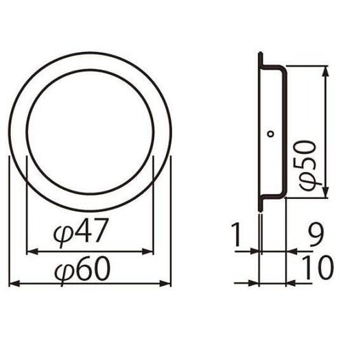 MB−8 アクティ丸戸引手60径クローム
