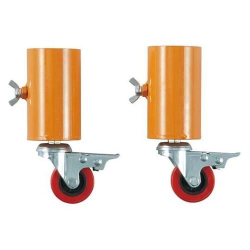 単管バリケードU型 キャスターアダプター