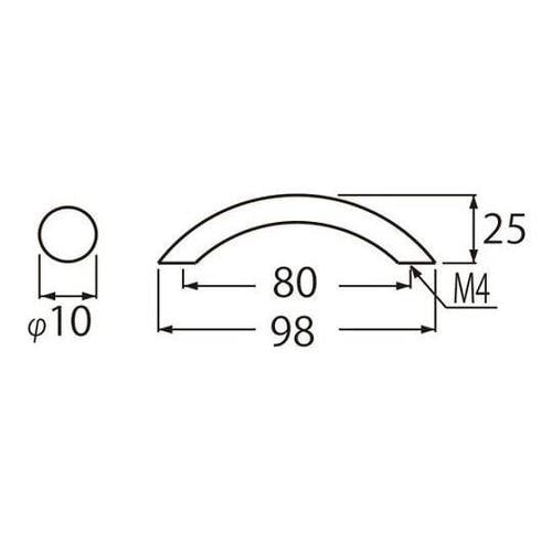 HB−69アーチハンドル中パールゴールド