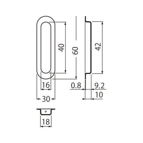 MB−1アクティ長戸引手60クローム
